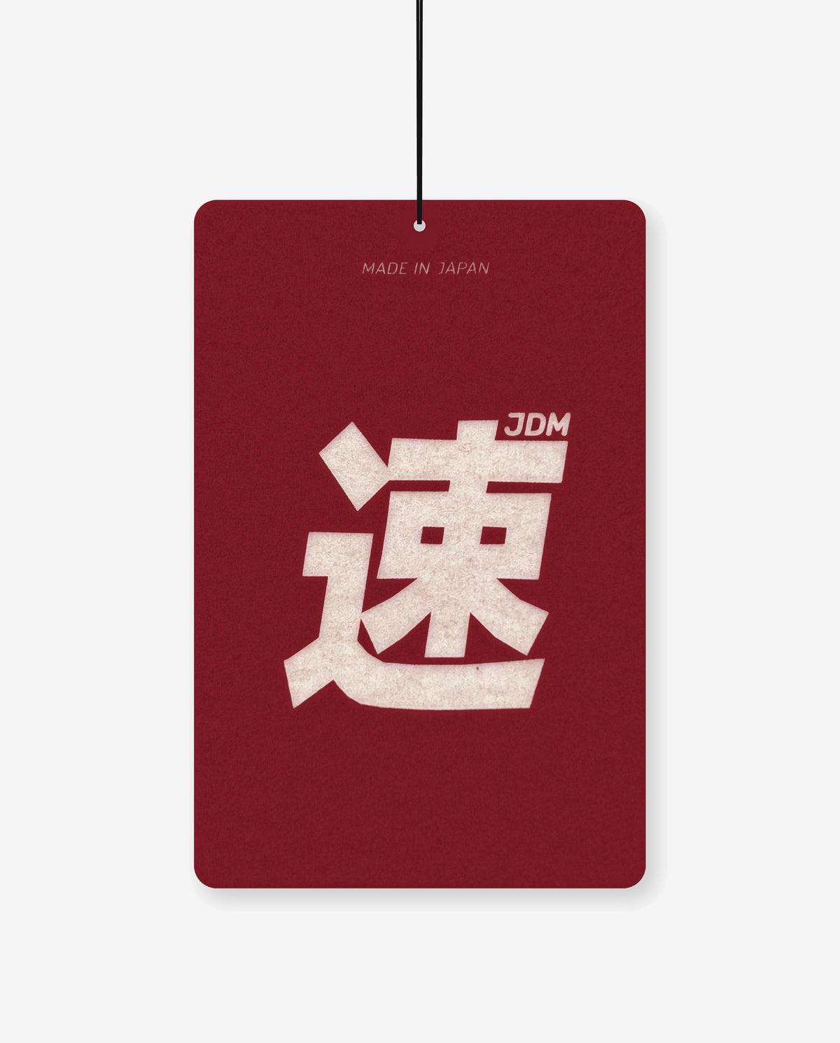 JDM Spirit hanging car air freshener card, front view