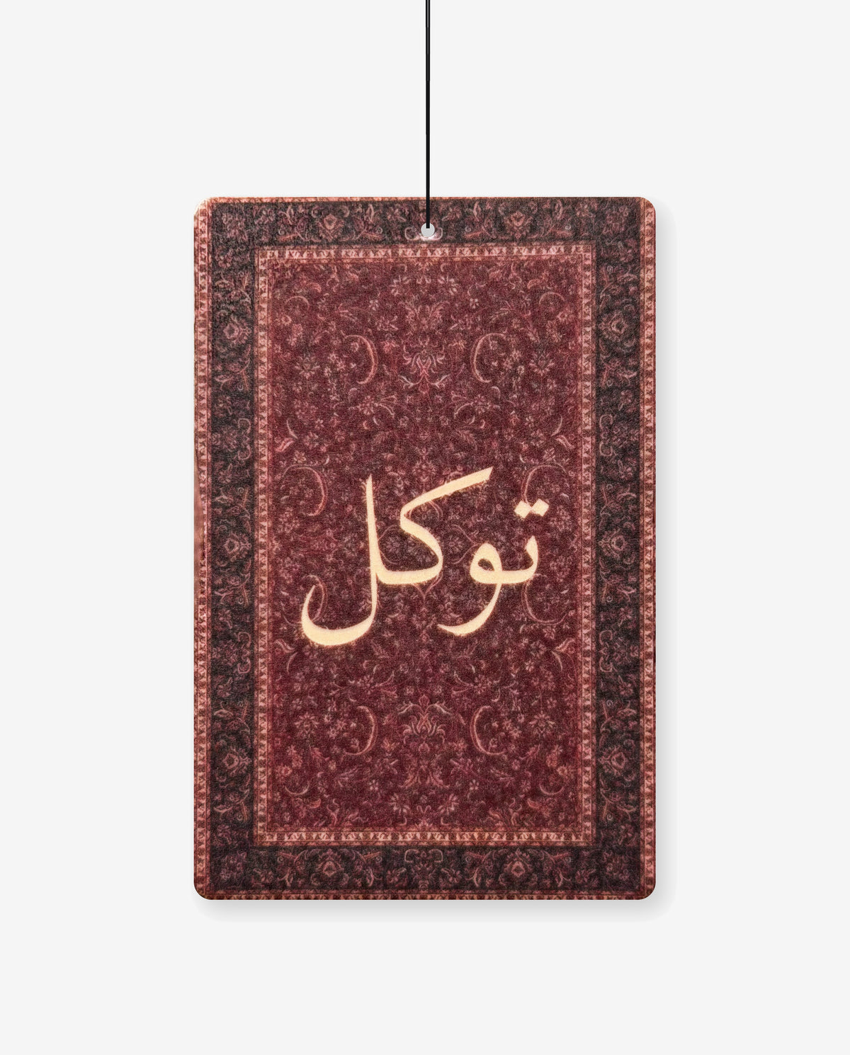 DESERT NOIR hanging car air freshener card, front view