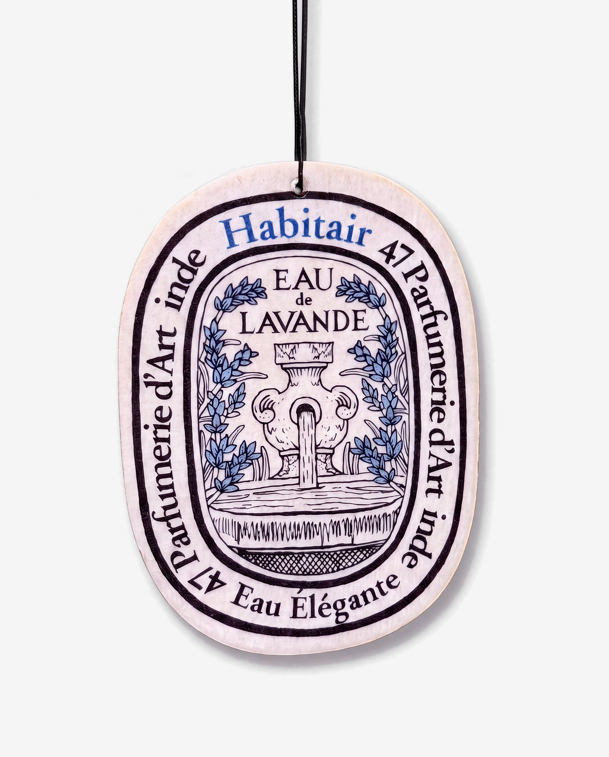 OCEANIS Premium Fragrance (Oval Edition) hanging car air freshener card, front view