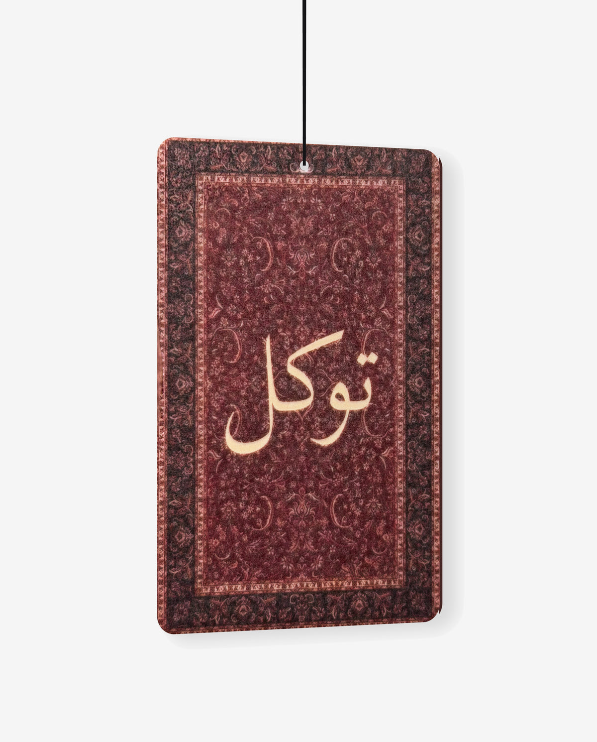 DESERT NOIR car air freshener card, angled view