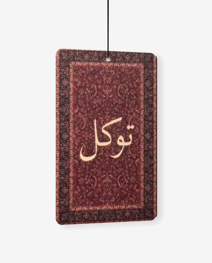 DESERT NOIR car air freshener card, angled view