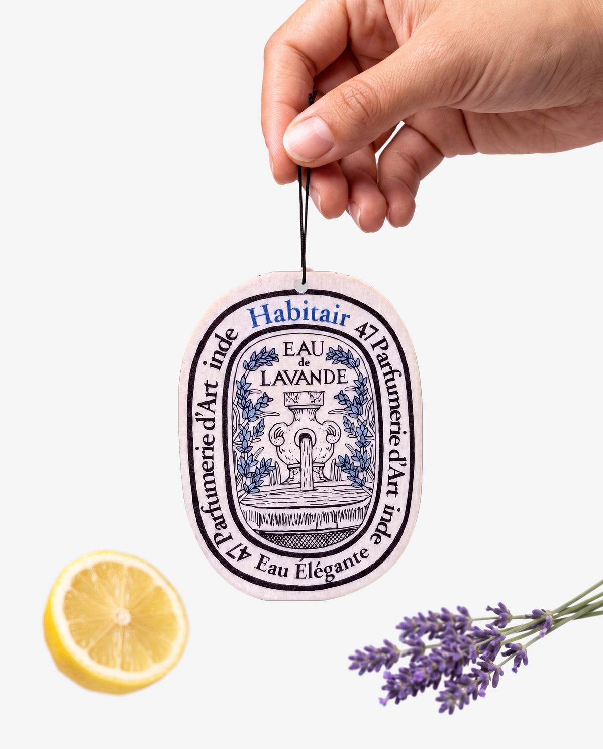 OCEANIS Premium Fragrance (Oval Edition) card held by its string
