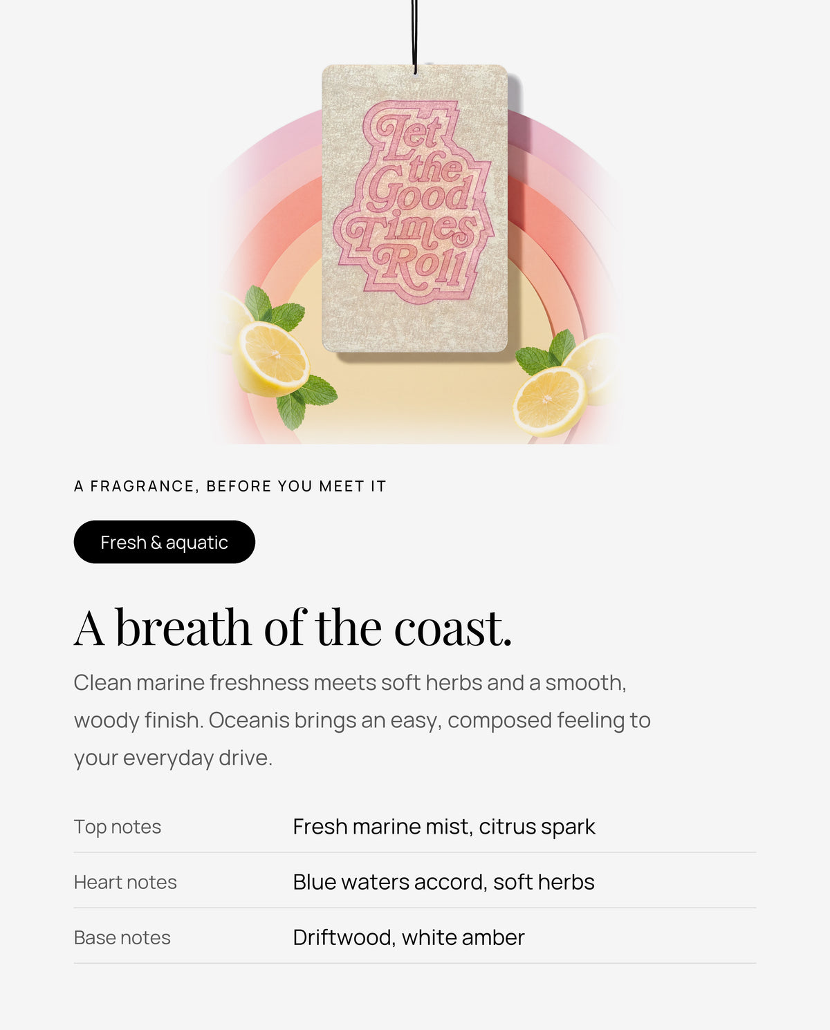 Let the Good Times Roll scent profile: top, heart and base notes
