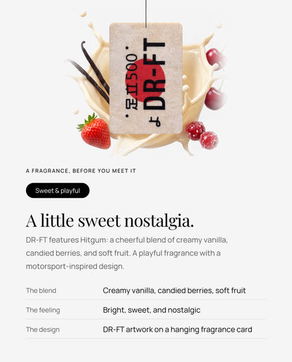 DR-FT scent profile: top, heart and base notes
