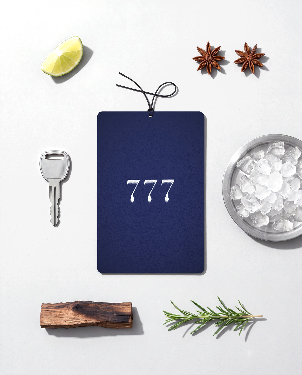 777 MOON RIDGE flat lay with its fragrance ingredients